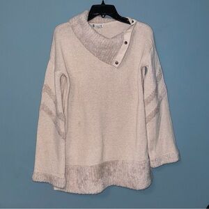 Smartwool Cozy Lodge Tunic Sweater Natural Heather Beige Size Small